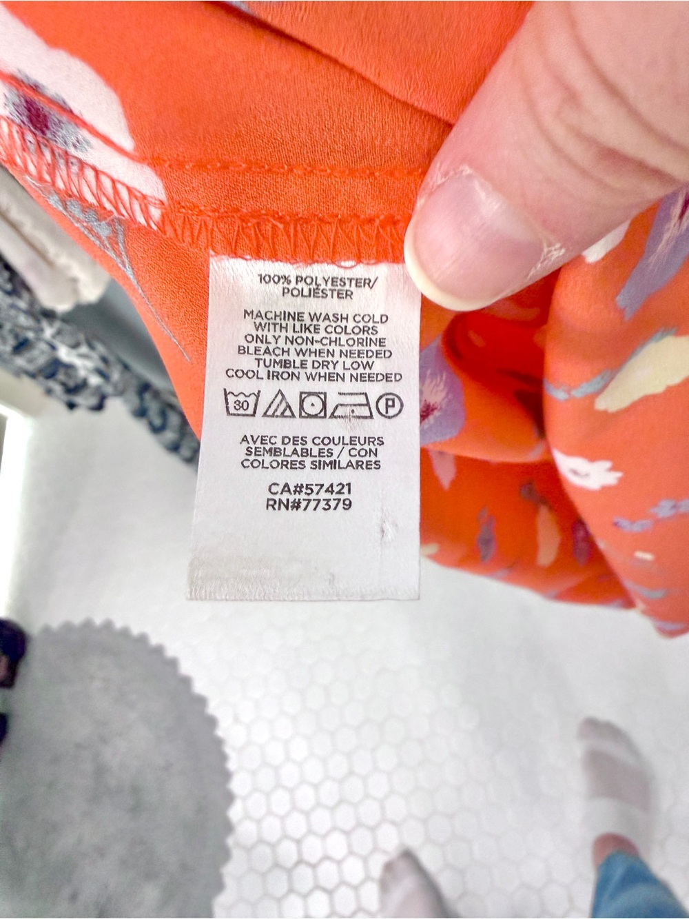 Ann Taylor Orange Floral Button-Front Blouse - Picture 8 of 9
